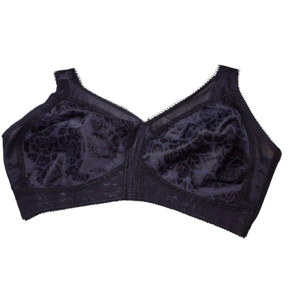 Playtex 18 Hour Ultimate Shoulder Comfort Wireless Bra Sz 44C Black Jacquard - Picture 2 of 9